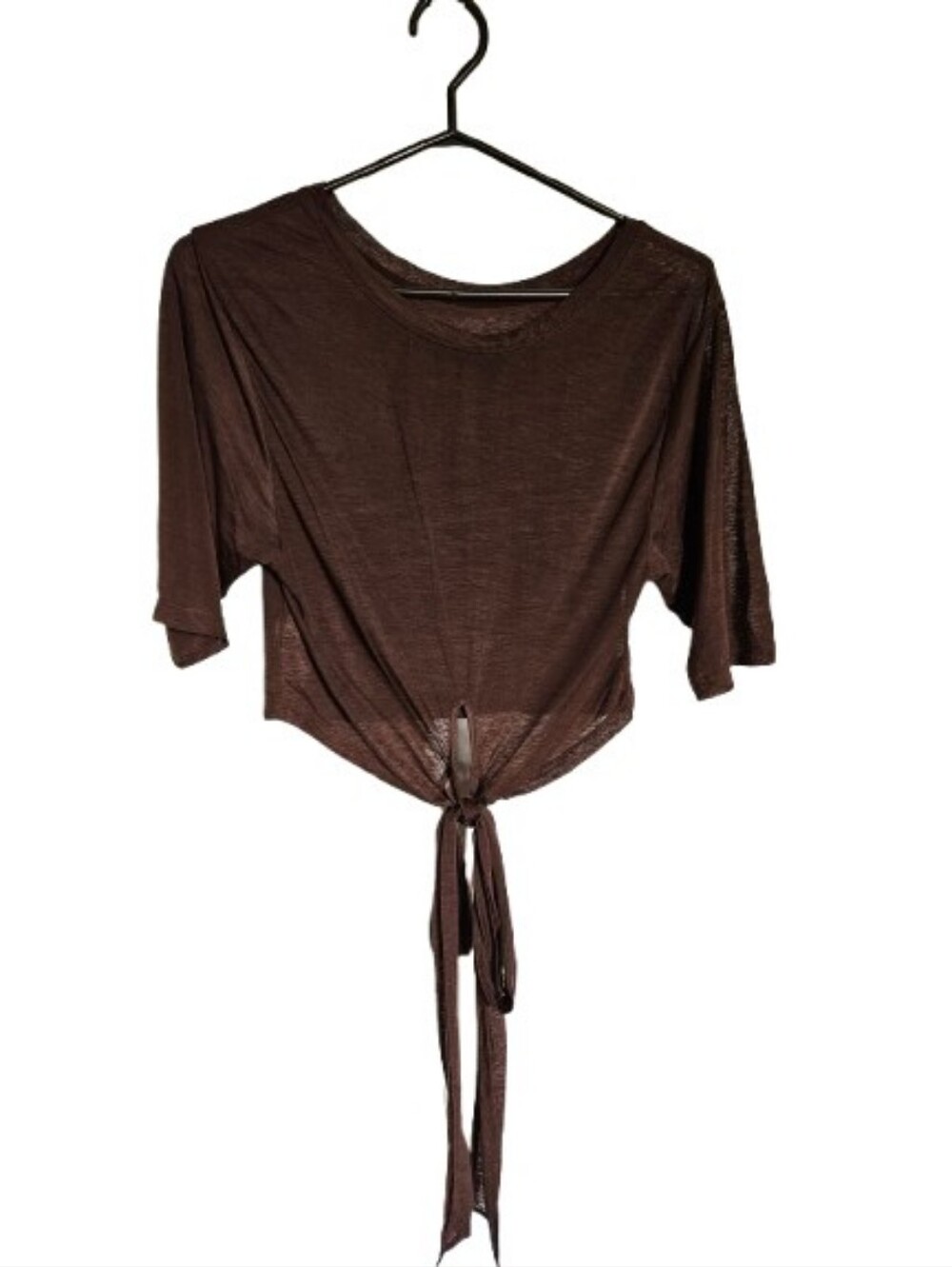 Fabletics Women's Brown Tie-Front Top